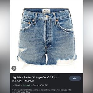 Agolde Parker Vintage Cutoff Short in color Clutch